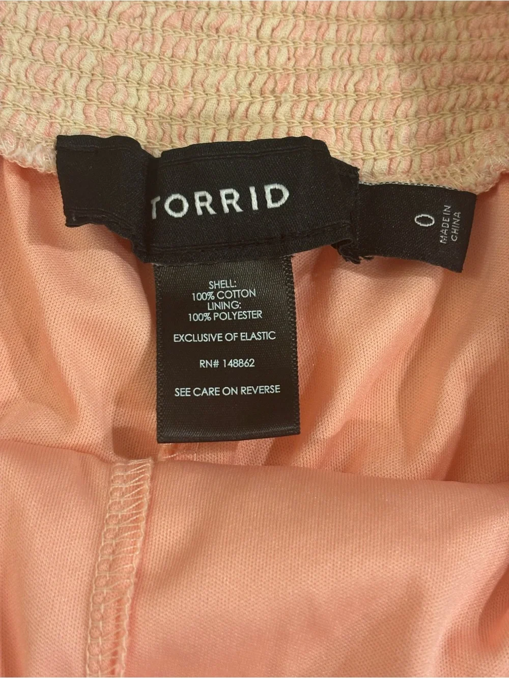 torrid light peach